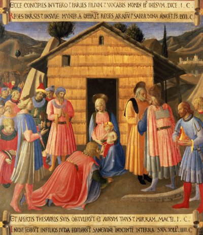 The Adoration of the Magi (detail) by Fra Angelico